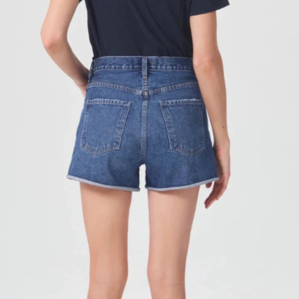 Agolde Blue Jean Shorts - Picture 2 of 6